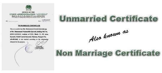 Unmarried Non Marriage Certificate Pakistan